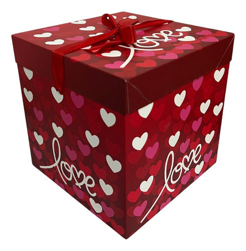 Pack 12 Cajas De Regalo Desayuno Corazones San Valentín 22cm