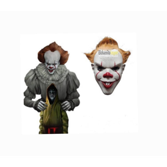 Payaso Asesino It Mascara Con Cabello Halloween