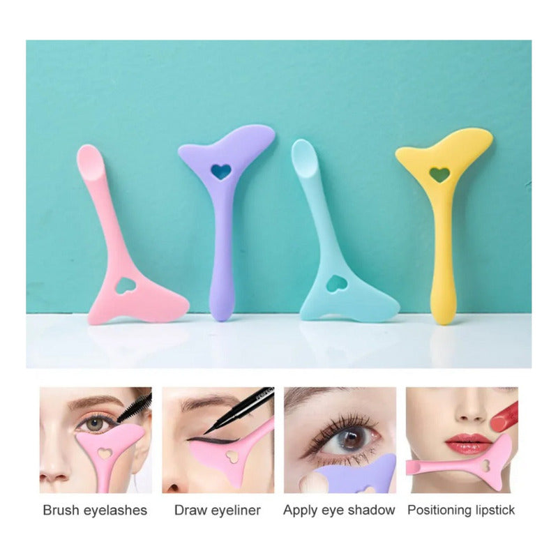 Plantilla Delineador De Ojos- Guia Para Maquillaje Multicolor Mate