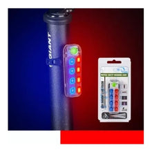 Luz Trasera Bicolor Rojo Azul  Bicicleta  / Recargable