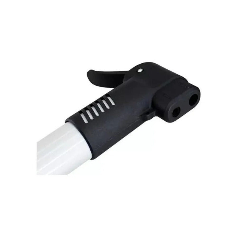 Bombin Mano Portatil Bicicleta Noble Válvula Mtb/ Ruta Plateado