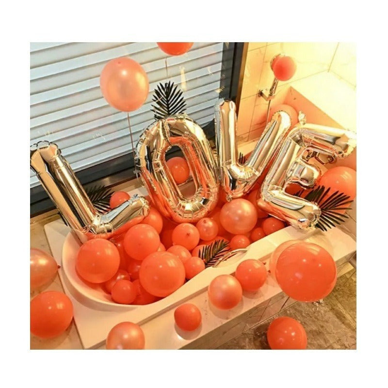 Set Globos Love 36 Piezas  Rosa