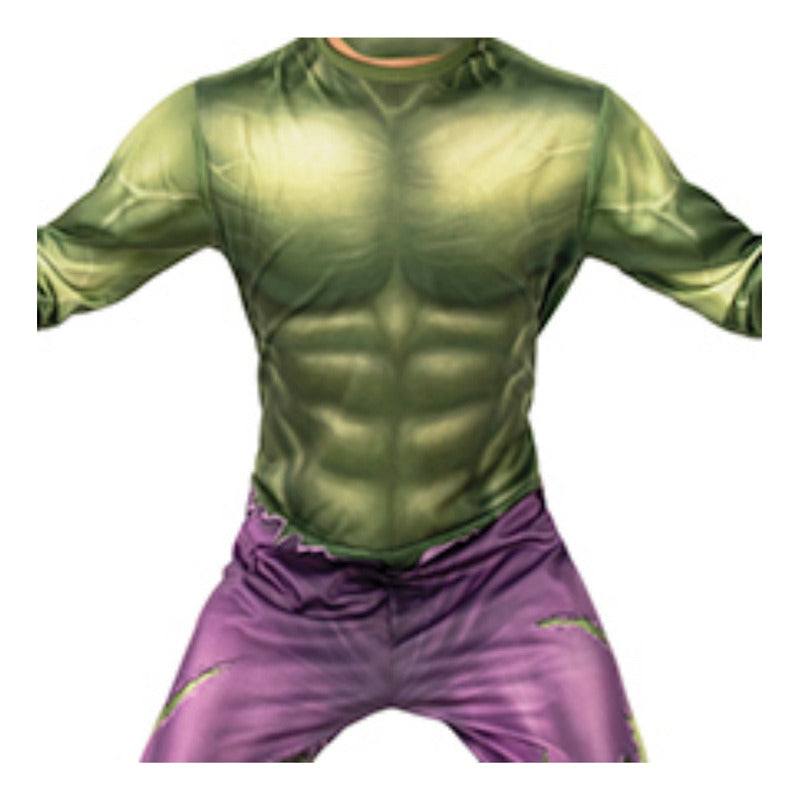 Disfraz Hulk Marvel Anvenger Con Musculos Niño Verde M