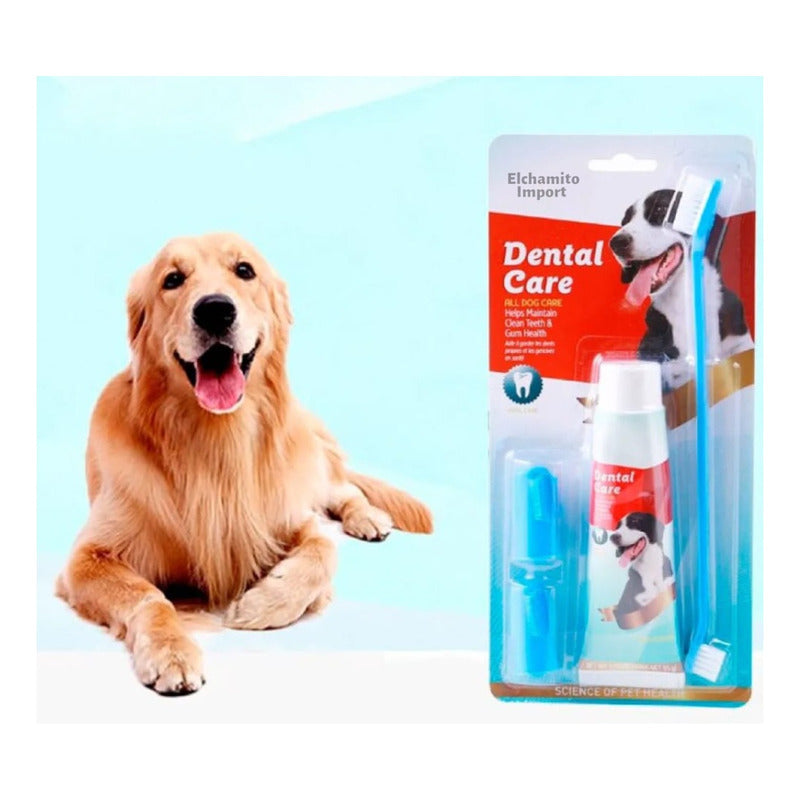 Set De Higiene Dental Con Cepillo Para Mascota Dental Care  Carne