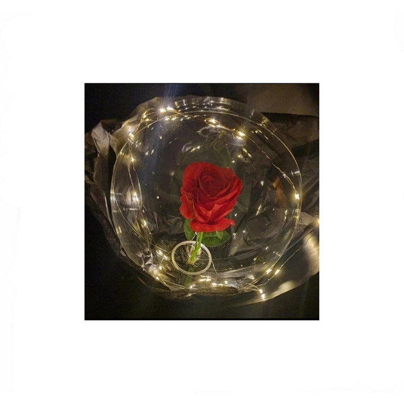 Globo Burbuja  Rosa Luz Led San Valentin Dia Amor/ Amistad