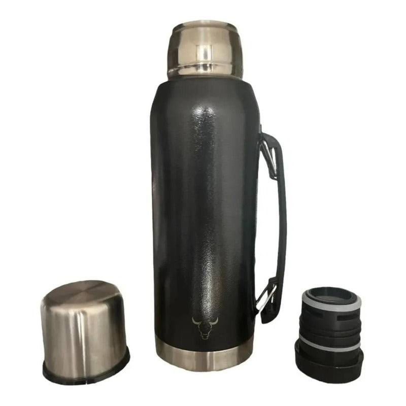 Termo Wayu Premium De 1 Litro Agua Caliente Libre Bpa Mate Negro