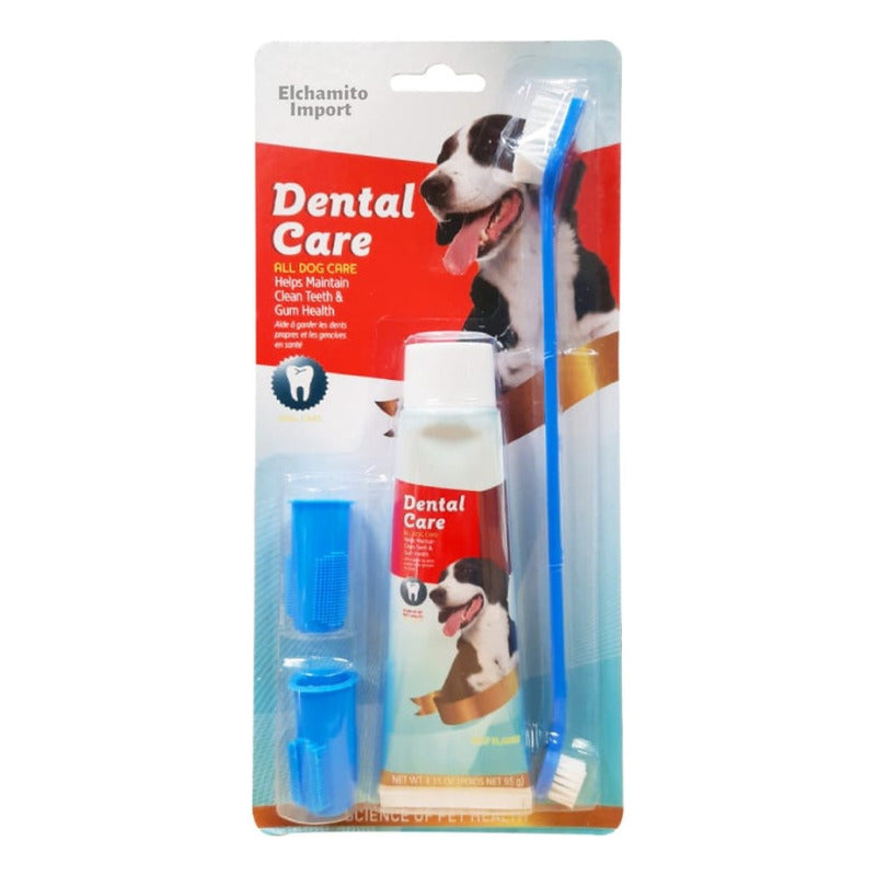 Set De Higiene Dental Con Cepillo Para Mascota Dental Care  Carne