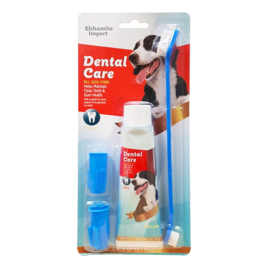 Set De Higiene Dental Con Cepillo Para Mascota Dental Care  Carne