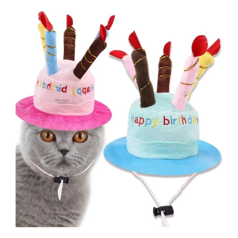 Gorro Cumpleaños Feliz Mascotas Perro Gato
