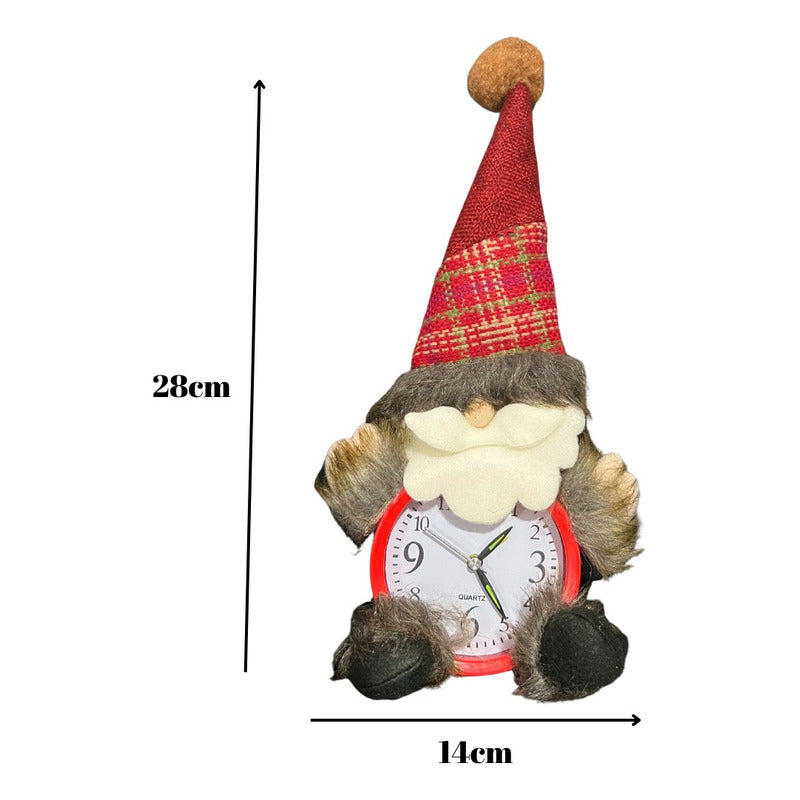 Reloj Mono Navideño Decoración Navidad Rojo