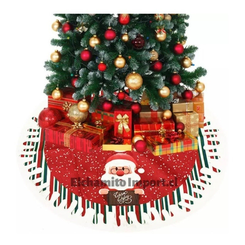 Faldon Pie De Arbol Santa/reno/mono De Nieve