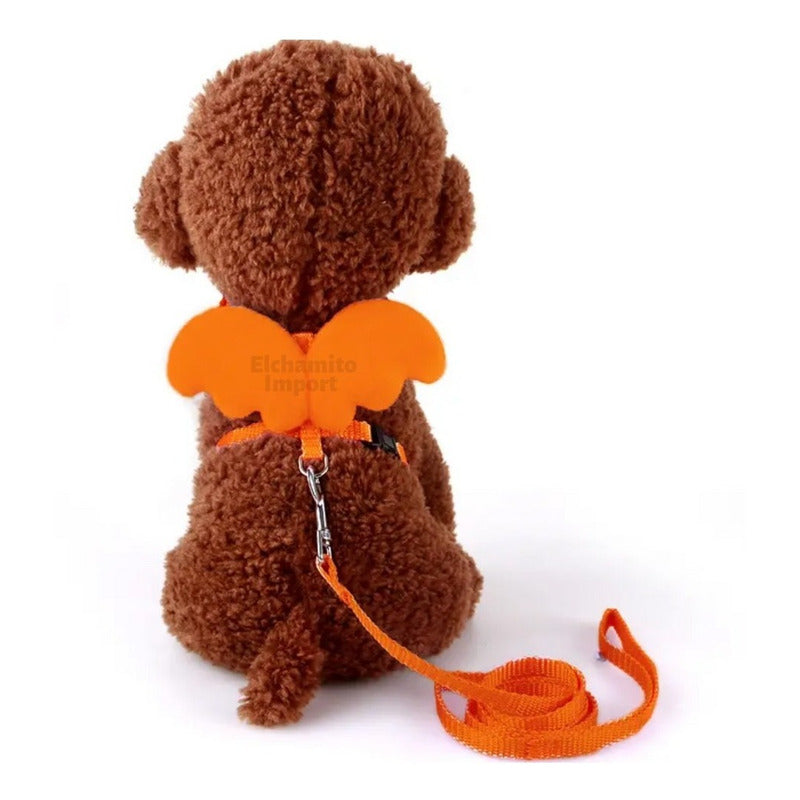 Arnes Para Gatos Perros Pechera Diseño Alas Murcielago