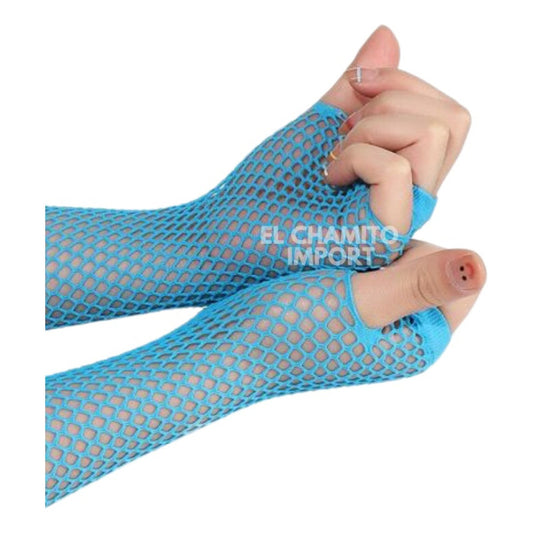 Guantes De Red Malla Sin Dedos Largos
