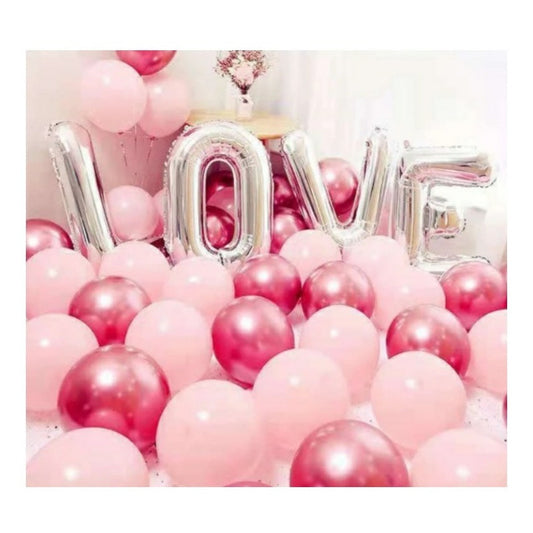 Set Globos Love 36 Piezas  Rosa