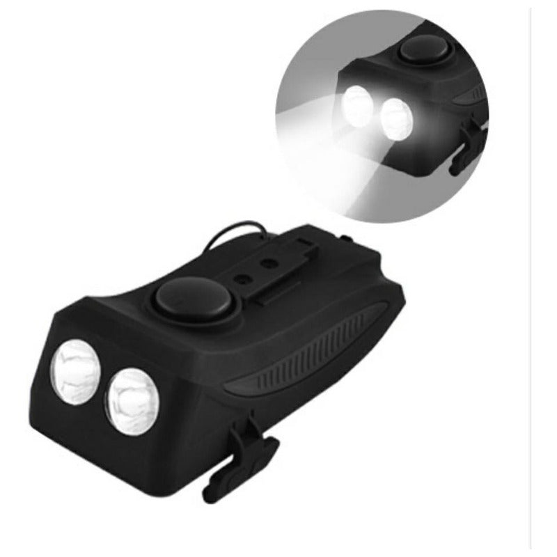 Luz De Bicicleta Recargable 4 En 1 Con Soporte Celu