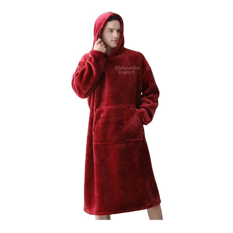 Poleron Manta Maxi Poleron  Felpa Polar Invierno