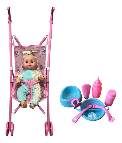 Muñeca Bebe Juguete Hace Pipi, Sonido Con Coche