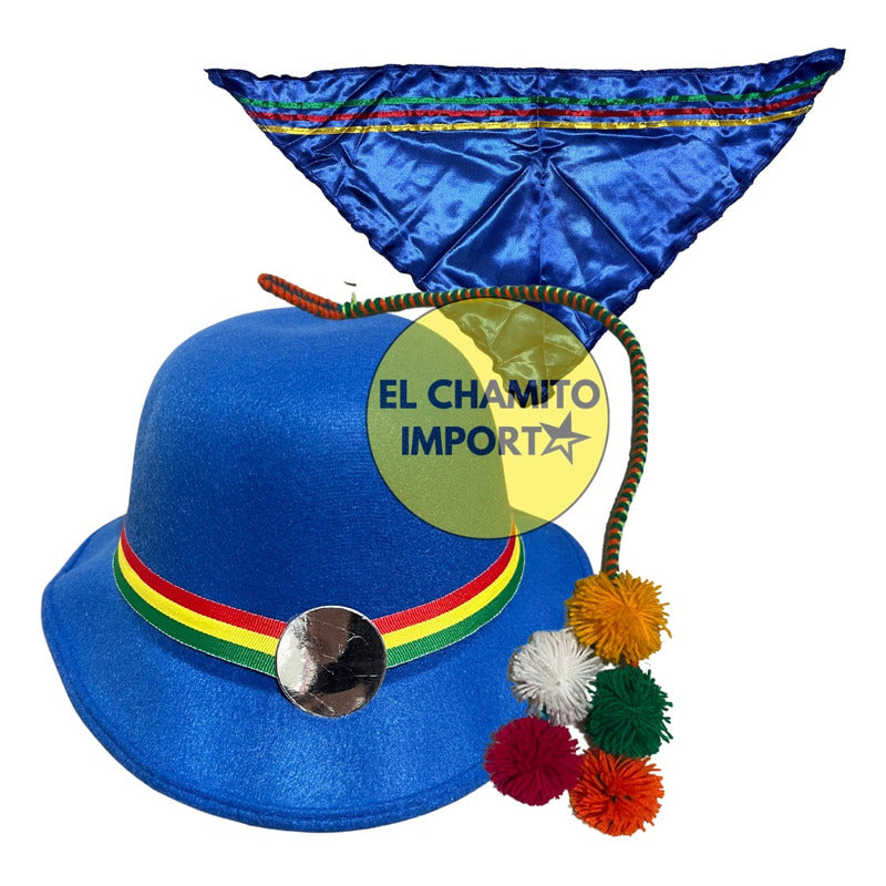 Gorro Nortino + Punta + Pom Pom Baile Trote Nortino