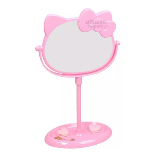 Espejo De Tocador Hello Kitty Doble Cara Rosa Claro