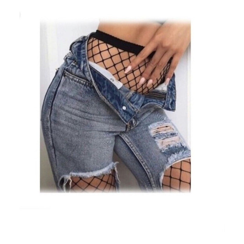 Panty Malla Mujer Varios Diseños Precio Por Unidad Negro Unica-standar