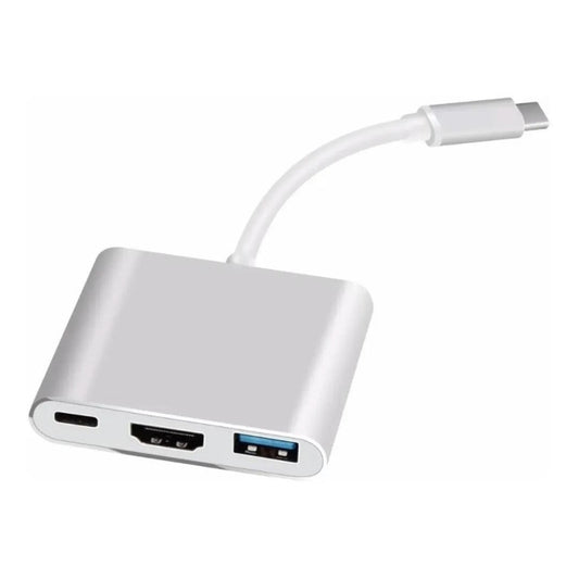 Adaptador Usb Tipo C  3 En 1 Hdmi 4k Usb 3.0